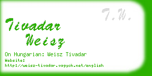 tivadar weisz business card